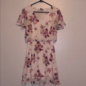 white floral dress